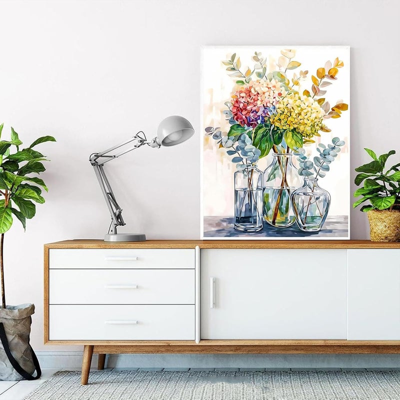 hito Flowers Paint by Numbers Kit for Adults - Flower Paint by Numbers Kit for Adults Beginner for Gift Home Wall Decor 16x20 Inch - Image 4